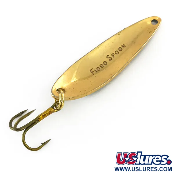 Vintage  Acme Fiord Spoon Jr , 1/4oz Black / White / Gold fishing spoon #7863