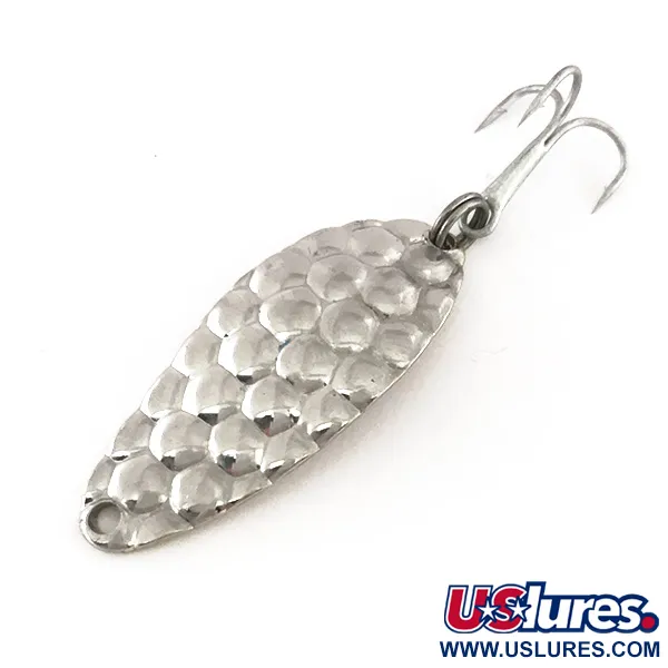 Vintage   Acme Little Cleo, 1/4oz Hammered Nickel fishing spoon #7865