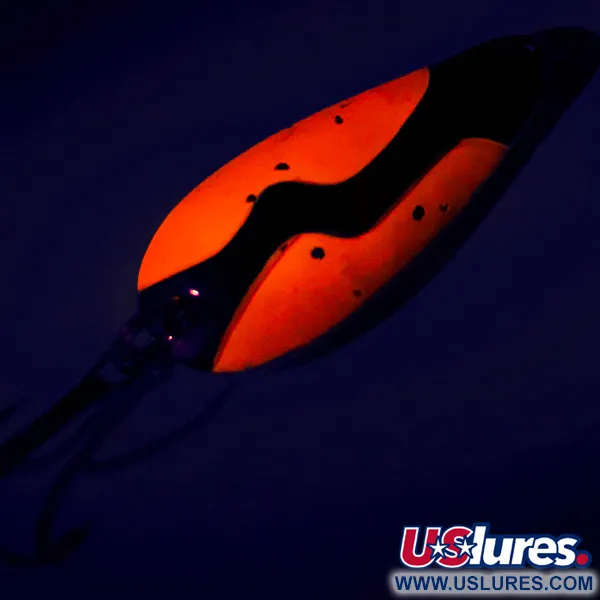 Vintage  Acme Kamlooper UV, 2/5oz Gold / Orange fishing spoon #7867