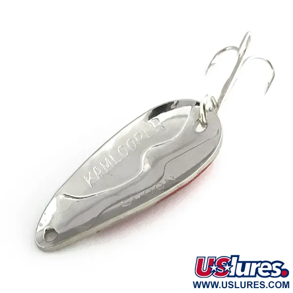 Vintage  Acme Kamlooper, 2/5oz Red / White / Nickel fishing spoon #7868