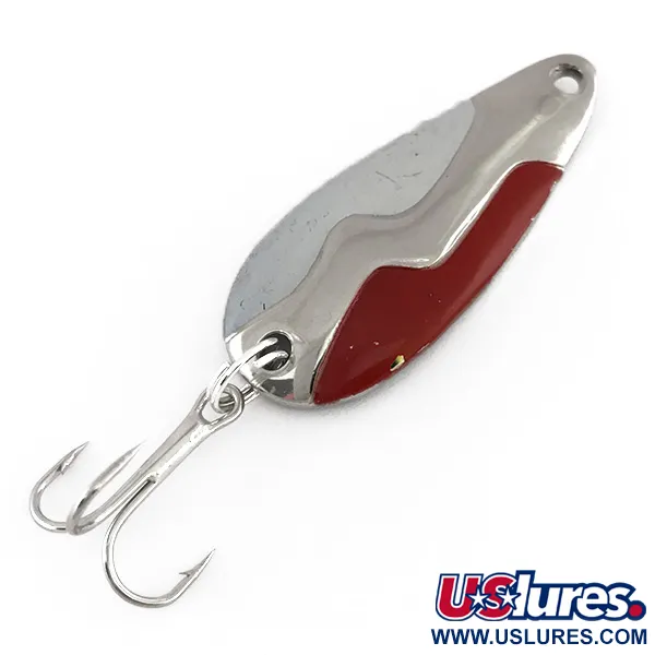 Vintage  Acme Kamlooper, 2/5oz Red / White / Nickel fishing spoon #7868