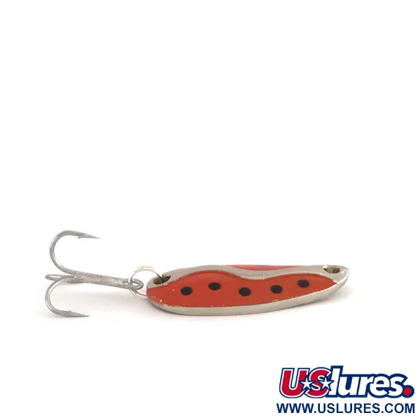Vintage  Acme Kamlooper Junior​, 1/4oz Red / Black / Nickel fishing spoon #7871
