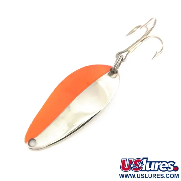 Vintage  Seneca Little Cleo, 1/4oz Nickel / Orange fishing spoon #7874