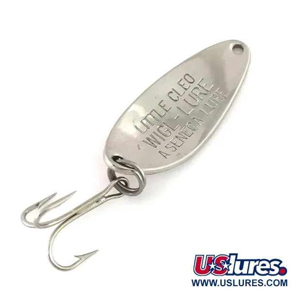 Vintage  Seneca Little Cleo, 1/4oz Nickel / Orange fishing spoon #7874