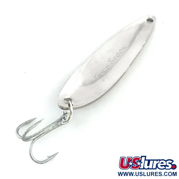 Vintage  Acme Fiord Spoon Jr, 1/4oz Nickel / Blue fishing spoon #7875