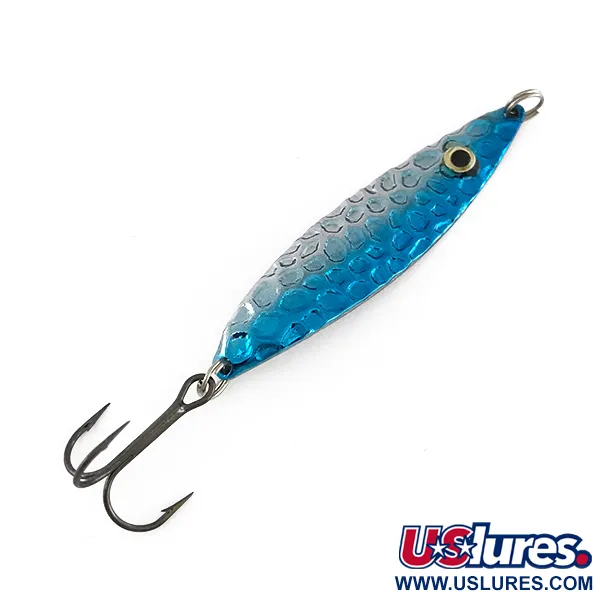 Vintage  Blue Fox BLUE FOX Matrixx Spoon, 1/4oz Blue / Nickel fishing spoon #7901