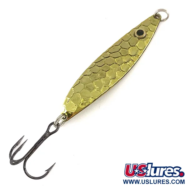 Vintage  Blue Fox BLUE FOX Matrixx Spoon, 1/4oz Gold fishing spoon #7902