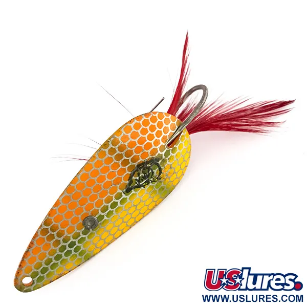 Vintage  Eppinger Weedless Dardevle Imp, 2/5oz Orange / Nickel fishing spoon #7906