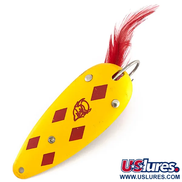 Vintage  Eppinger Weedless Dardevle Dardevlet , 3/4oz Five of Diamonds fishing spoon #7907