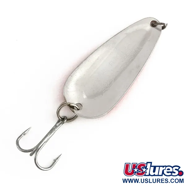   Nebco FlashBait 2662, 1/4oz Red / White / Nickel fishing spoon #7932