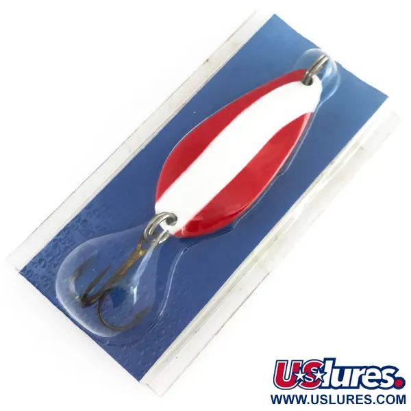   Blue Fox Strobe Aqua Spoon, 2/5oz Red / White fishing spoon #7941
