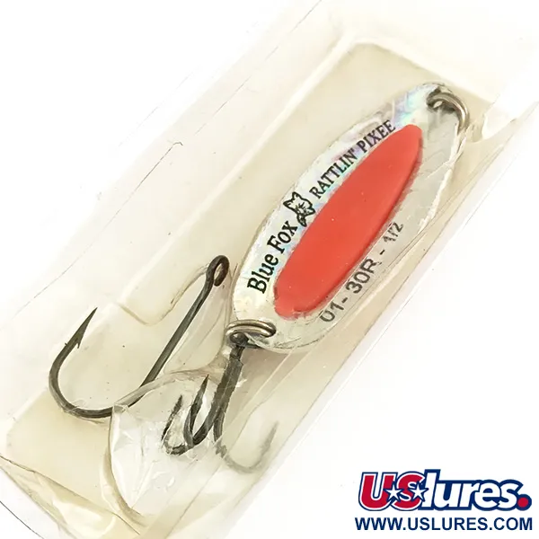   Blue Fox Rattlin Pixee, 1/2oz Pink / Rainbow Nickel fishing spoon #7942