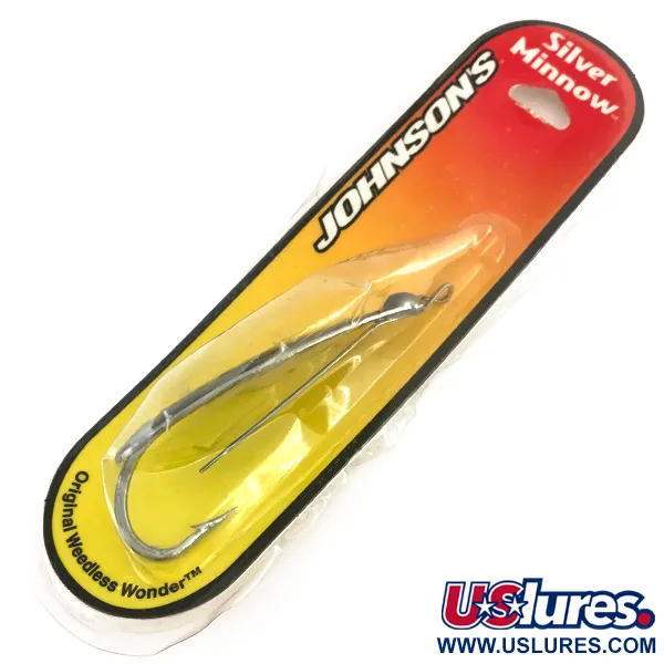   Weedless Johnson Silver Minnow, 1/2oz Gray / Black / Red fishing spoon #7943