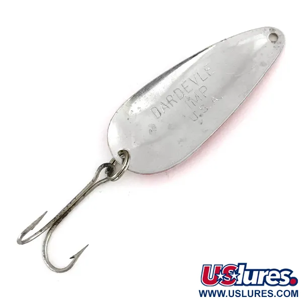 Vintage  Eppinger Dardevle Imp, 2/5oz Red / White / Nickel fishing spoon #7998
