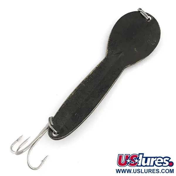 Vintage   Glen Evans Loco 4, 3/4oz Black / Rainbow Hologram fishing spoon #8000