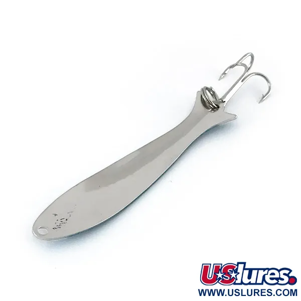 Vintage   Acme Flash-King Wobbler , 3/16oz Nickel / Blue fishing spoon #8026