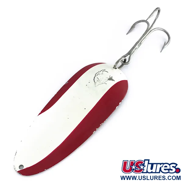 Vintage  Eppinger Dardevle Huskie Junior, 2oz Red / White / Nickel fishing spoon #8037
