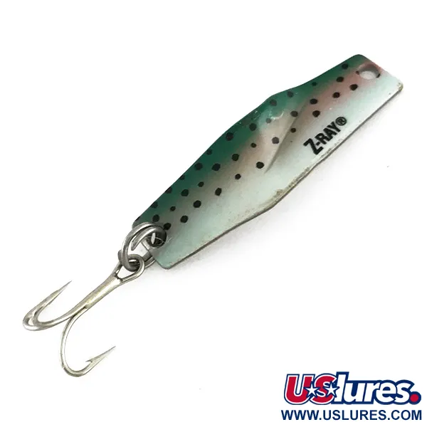 Vintage  Z-RAY Lures Z-Ray, 1/8oz Trout / Silver fishing spoon #8042