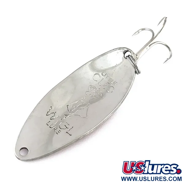 Vintage  Acme Little Cleo (Hula Girl), 1/2oz Red / White / Nickel fishing spoon #8087