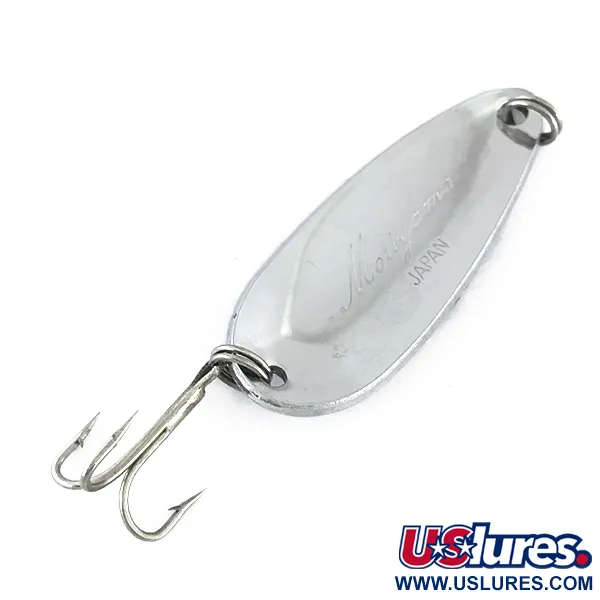 Vintage   Moriyama, 1/4oz Nickel / Blue fishing spoon #8088