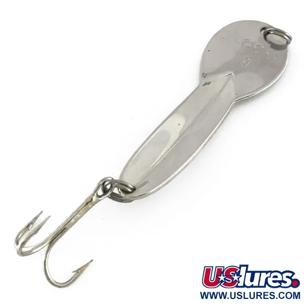 Vintage  Glen Evans Loco 3, 3/5oz Nickel fishing spoon #8100