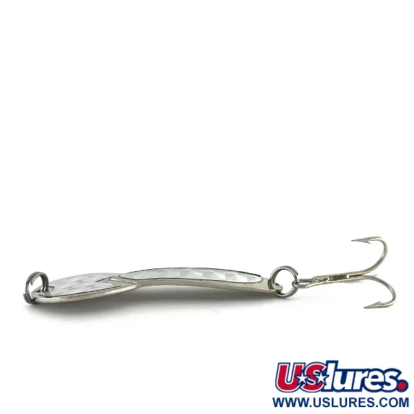 Vintage  Glen Evans Loco 3, 3/5oz Nickel fishing spoon #8100