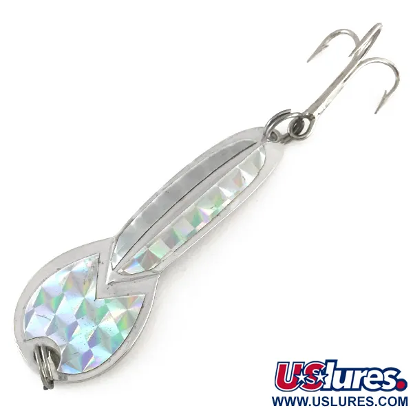 Vintage  Glen Evans Loco 3, 3/5oz Nickel fishing spoon #8100