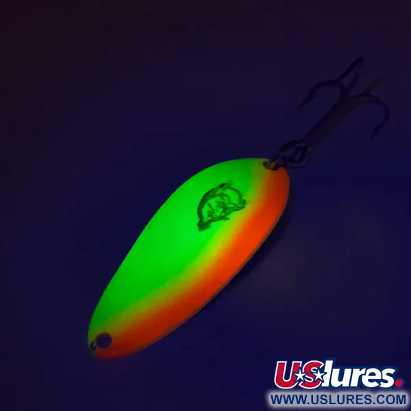  Eppinger Dardevle Devle Dog 5300, 1/3oz Yellow / Orange / Nickel fishing spoon #8114