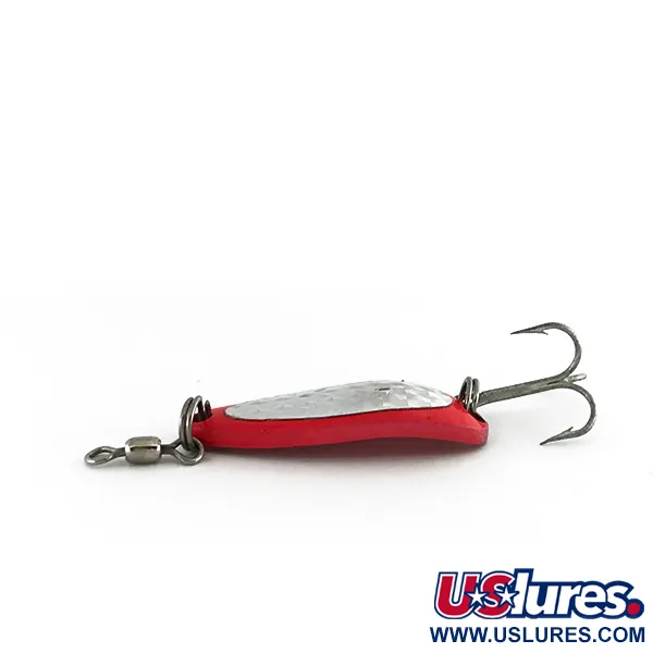  Luhr Jensen Krocodile UV, 1/3oz Red / Rainbow Hologram fishing spoon #8116