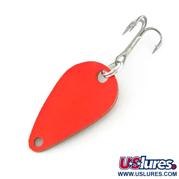 Vintage  Acme K.O. Wobbler, 1/8oz Orange / Nickel fishing spoon #8146