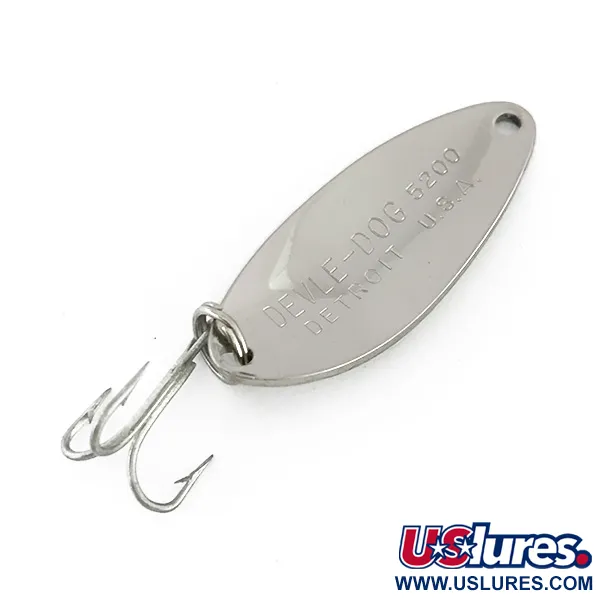 Vintage  Eppinger Dardevle Devle Dog 5200, 1/4oz Nickel fishing spoon #8150