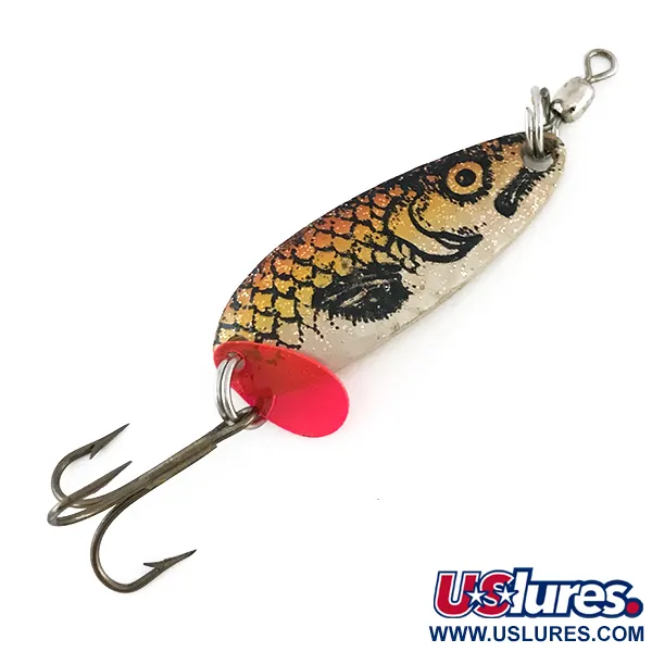 Vintage  Luhr Jensen Krocodile, 1/3oz Brown Trout fishing spoon #8154