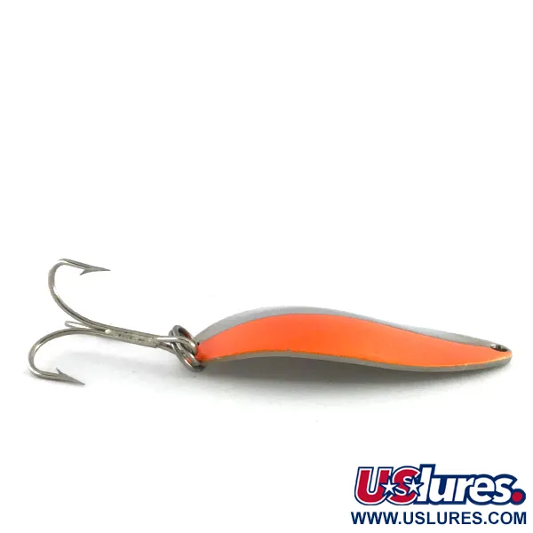 Vintage  Seneca Little Cleo (Hula Girl), 1/2oz Nickel / Orange fishing spoon #8157