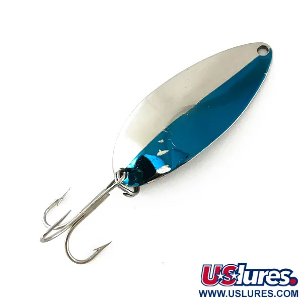 Vintage  Acme Little Cleo (Hula Girl), 1/2oz Nickel / Blue fishing spoon #8173