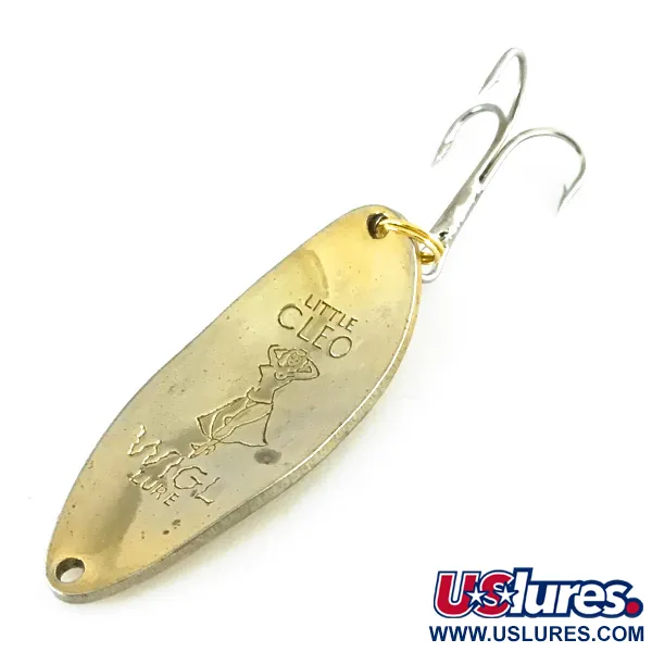 Vintage  Seneca Little Cleo (Hula Girl), 2/3oz Gold fishing spoon #8175