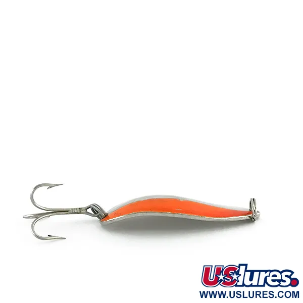 Vintage  Seneca Little Cleo (Hula Girl), 1/2oz Nickel / Orange fishing spoon #8177