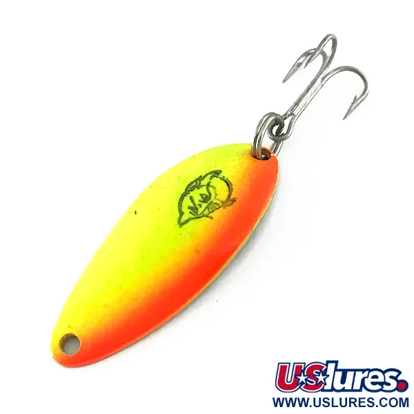  Eppinger Dardevle Devle Dog 5200 UV, 1/4oz Yellow / Orange / Nickel fishing spoon #8191