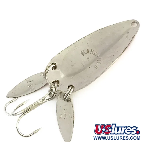 Vintage   Marathon (with sonic blades), 1/4oz Red / White / Nickel fishing spoon #8200