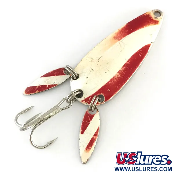 Vintage   Marathon (with sonic blades), 1/4oz Red / White / Nickel fishing spoon #8200