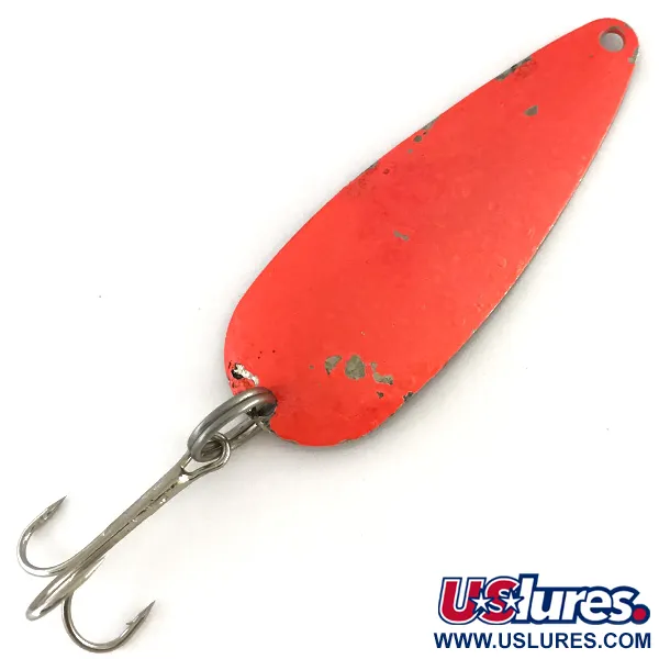 Vintage   Rainbow Plastics, 3/5oz Nickel / Pink fishing spoon #8212