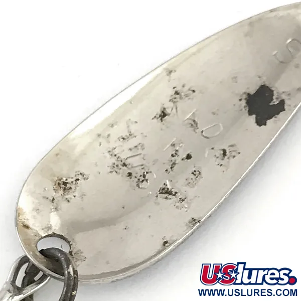 Vintage  Worth Chippewa Steel Spoon, 3/16oz Nickel / Blue fishing spoon #8213