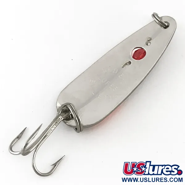  Red Eye Lures Red Eye Evil Eye UV, 1/2oz Nickel / Orange / Red fishing spoon #8231