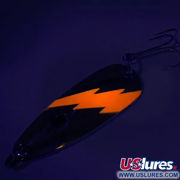  Red Eye Lures Red Eye Evil Eye UV, 1/2oz Nickel / Orange / Red fishing spoon #8231