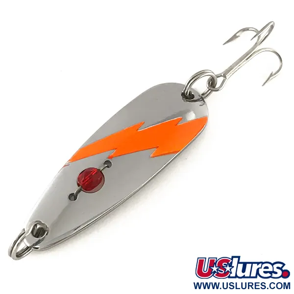  Red Eye Lures Red Eye Evil Eye UV, 1/2oz Nickel / Orange / Red fishing spoon #8231