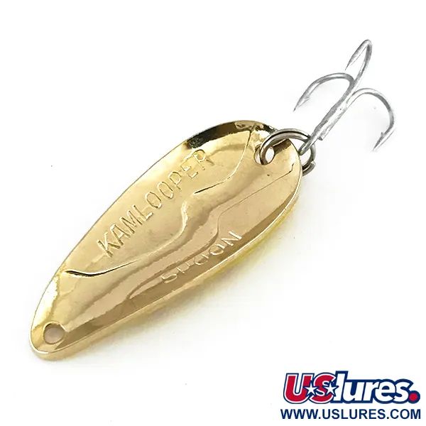Vintage  Acme Kamlooper, 2/5oz Yellow / Red / Nickel / Gold fishing spoon #8242
