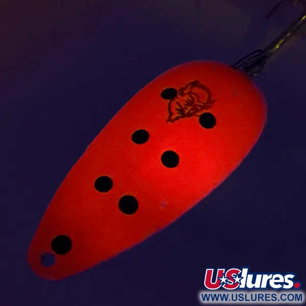 Vintage  Eppinger Dardevle Dardevlet UV, 3/4oz Red / Nickel fishing spoon #8248