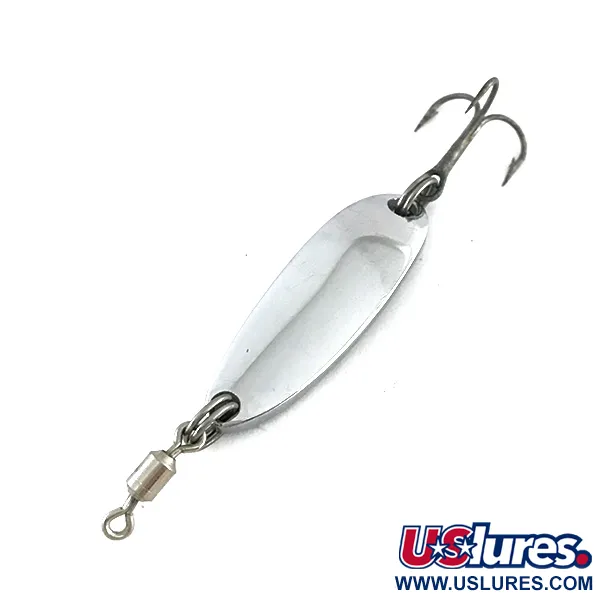 Vintage  Luhr Jensen Krocodile, 1/4oz Nickel fishing spoon #8250