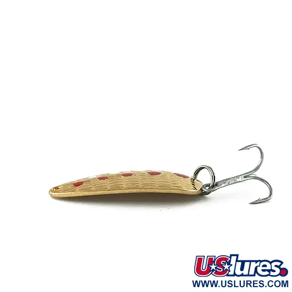  Acme Tornado Spoon, 1/4oz Gold, Red / White fishing spoon #8251