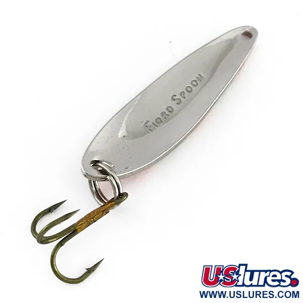 Vintage  Acme Fiord Spoon UV, 1/4oz Red / Nickel fishing spoon #8260