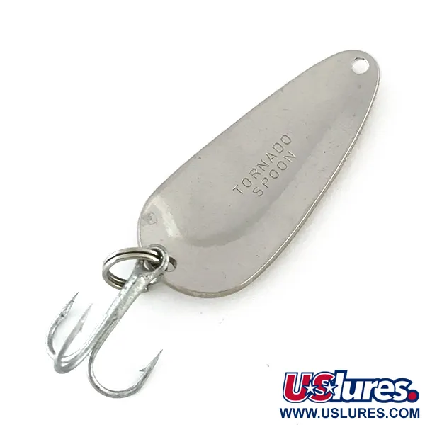  Acme Tornado Spoon, 1/4oz Silver / Red / White fishing spoon #8262